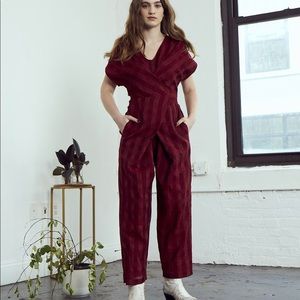 Rujuta Sheth Venus Wrap Jumpsuit - Rosewood
